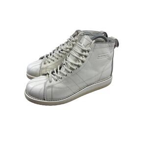 Adidas Superstar Boot 'Triple White' B28162 Women's 7 Mid Leather Sneaker Shoes